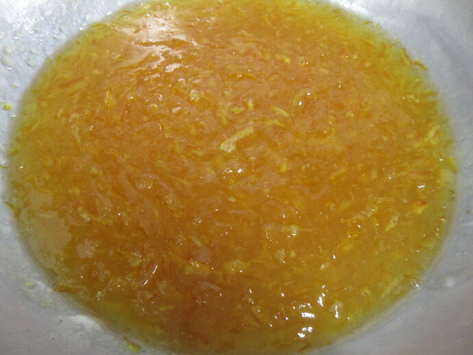 ミキサーにかける前のマーマレード