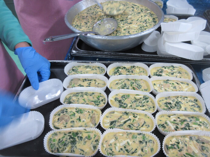 焼く前のキッシュ生地